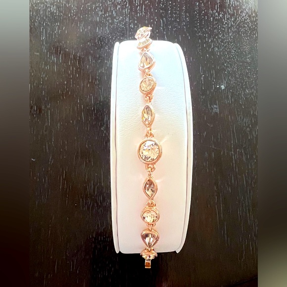 Elegant Givenchy Rose Gold 2-Toned Crystal Bracelet - Picture 8 of 9